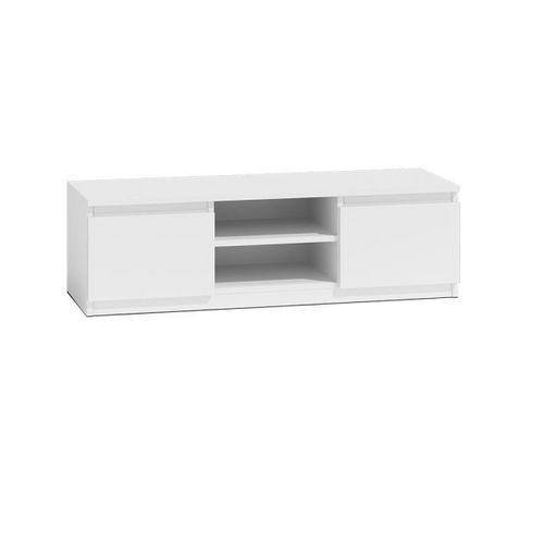 Meuble Tv Moderne Pour Salon 120 Cm - Blanc