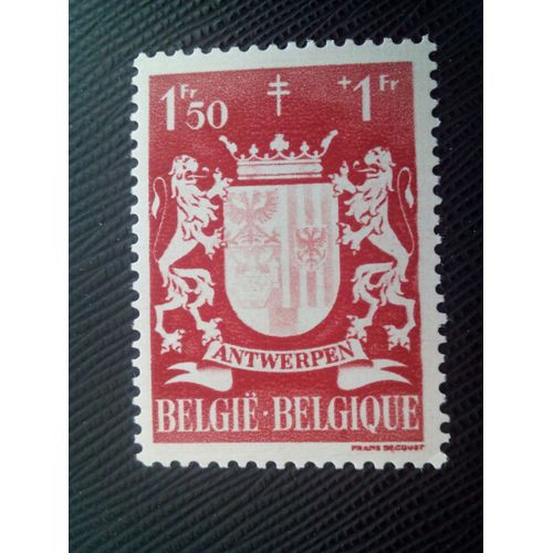 Timbre Belgique Yt 722 Armes De La Province 1945 ( 80505 )