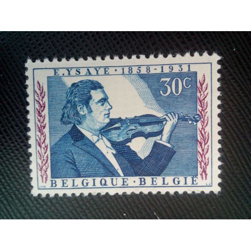 Timbre Belgique Yt 1063 Centenaire De La Naissance D'eugène Ysaye (1858-1931) 1958 ( 80505 )