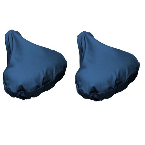 Lot De 2 Housses De Selle Imperméables Avec Cordon De Serrage Pour Selle De Vélo Bleu