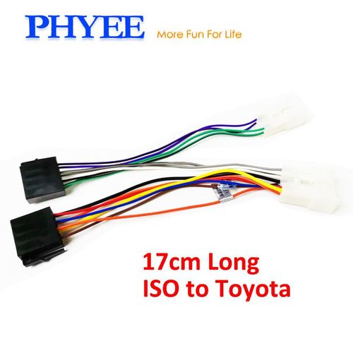 Adaptateur De Faisceau De C¿Bles D'autoradio Iso ¿ Toyota,C¿Ble De Connecteur De 17cm,Accessoires Universels Pour Corolla Yaris Camry Prius
