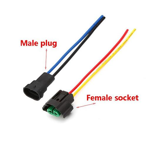 Connecteur D'ampoule Avec C¿Ble,Prise M¿Le Et Femelle,Accessoires Antibrouillard,Toyota,Honda,Nissan,Mazda,H11 - Type 1pcs Male And Female