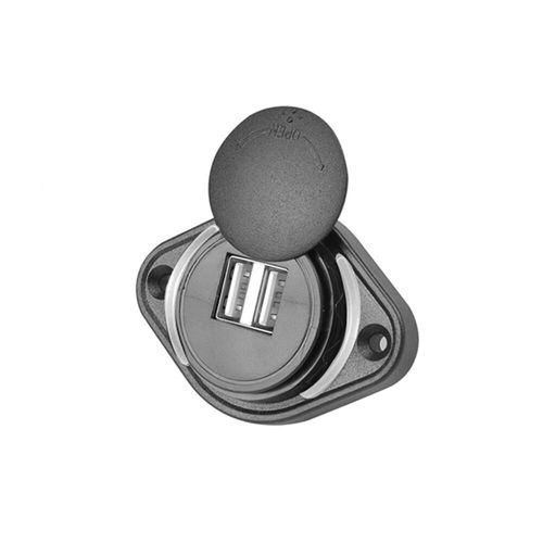Adaptateur De Chargeur De Voiture Usb Pour Touristes,Prise ¿Tanche De Forme Ronde,Interrupteur Pour Moto,Montres,Croisi¿Re,Charge Solaire,5v,3.1a - Type White