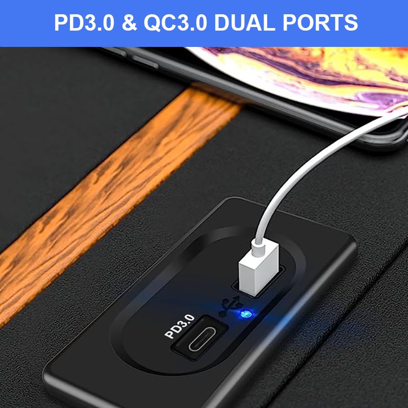 12v Montres Usb Prise Murale 18w Pd Usb-C Charge Rapide 3.0 ... - 3