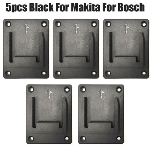 5/10 pièces,support de stockage de batterie,étui de support de batterie et support de station d'accueil pour appareils de fixation Makita Bosch 18V - Type 5pcs black #A
