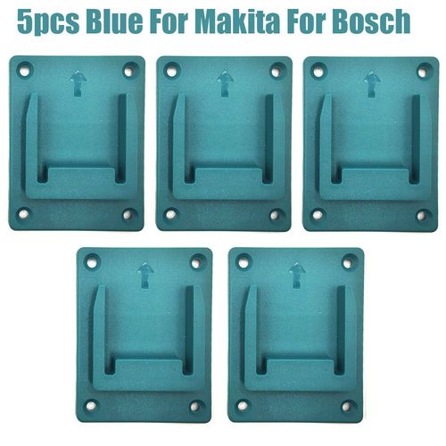5/10 pièces,support de stockage de batterie,étui de support de batterie et support de station d'accueil pour appareils de fixation Makita Bosch 18V - Type 5pcs blue #A