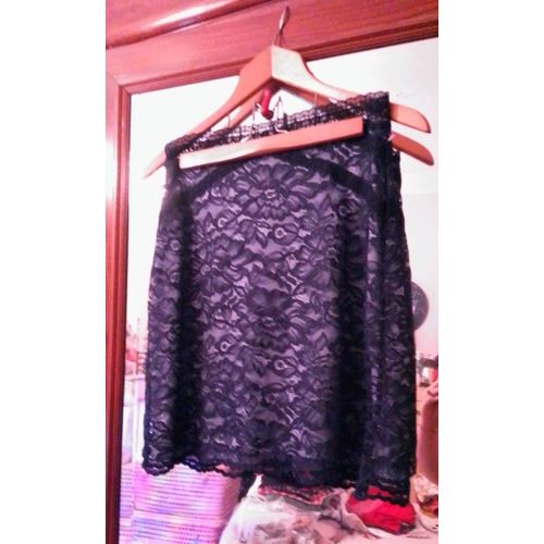 Jupe Dentelle Noire 36 S Naf Naf.