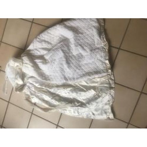 Cape De Baptême Brodée Fil Argent