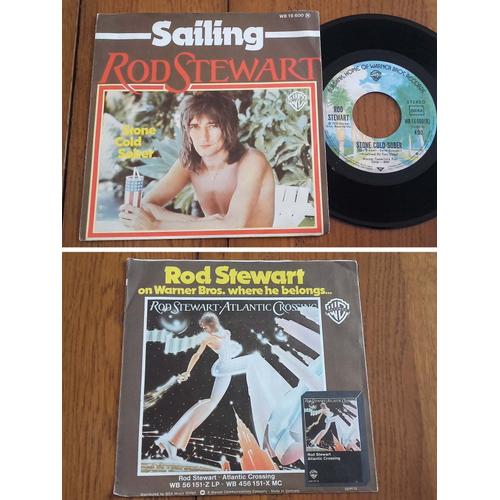 Disque Sp 45t Vinyle 7" De Rod Stewart " Sailing " 2 Titres 1975 Import Germany