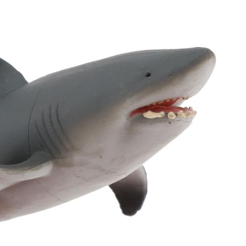 18cm grand requin blanc réaliste animal de mer figure modèle en plastique 