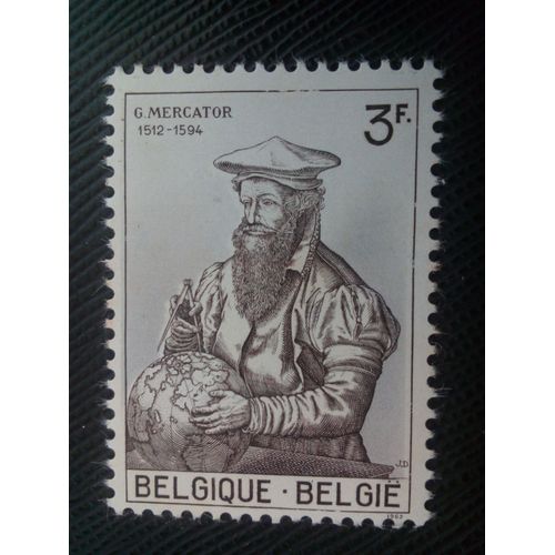 Timbre Belgique Yt 1213 Gerardus Mercator (1512-1594) 1962 ( 80505 )