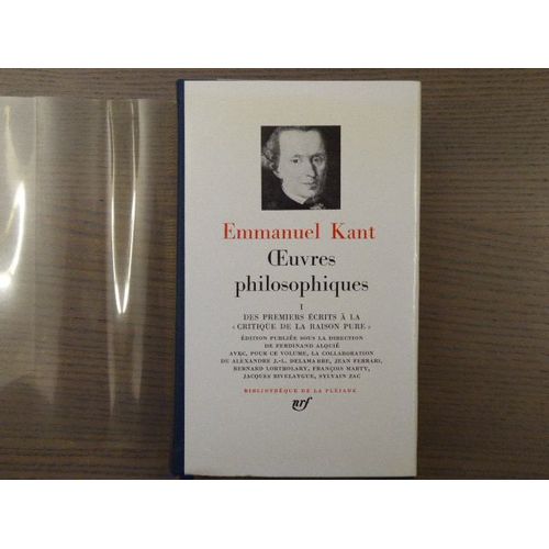 Oeuvres Philosophiques. Tome I. Des Prem