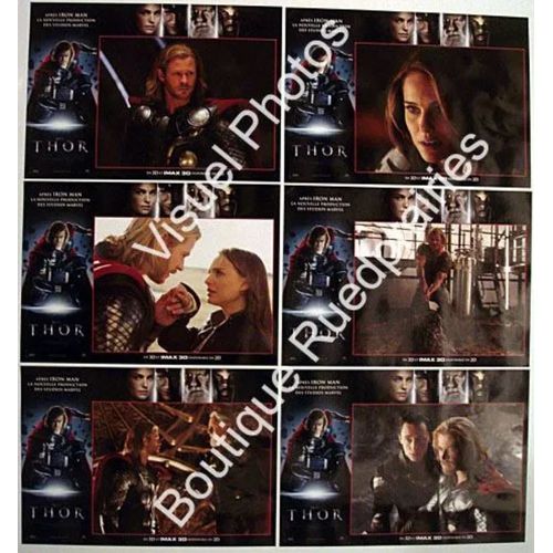 Thor :Jeu De 6 Photos D'exploitation Cinématographique - Format 20x30 Cm - De Kenneth Branagh Avec Chris Hemsworth, Natalie Portman, Anthony Hopkins, Tom Hiddleston, Stellan Skarsgård - 2011
