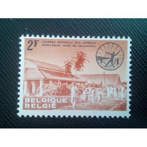 Timbre Belgique Yt 1279 Hôpital De La Lèpre 1964 ( 80505 )