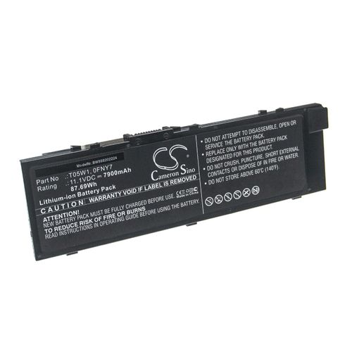 vhbw Batterie compatible avec Dell Precision 17 7710, 17-7710, 17 7720, 7510, 7520, 7710, M7510 ordinateur portable Notebook (7900mAh, 11,1V, Li-ion)