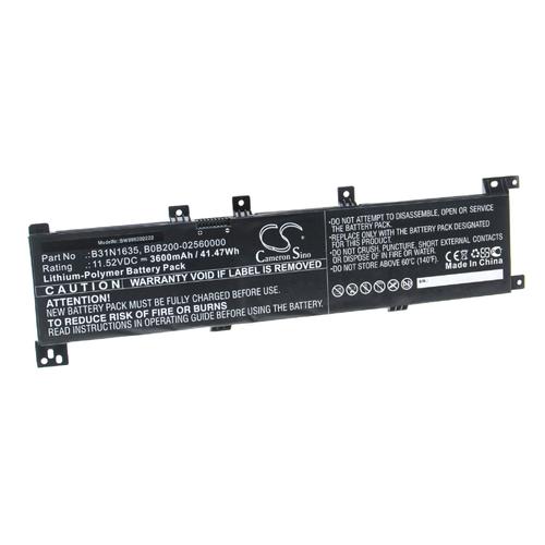 vhbw Batterie compatible avec Asus VivoBook Pro 17 N705UN-GC023T, Pro 17 N705UN-GC027T ordinateur portable Notebook (3600mAh, 11.52V, Li-polymère)