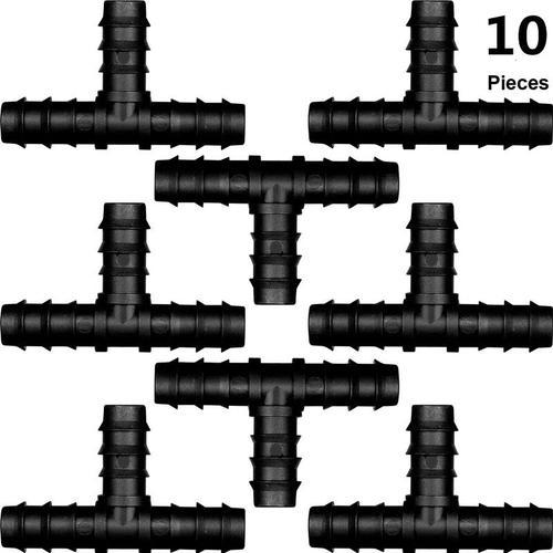 Connecteurs De Tuyaux Pour 16 Mm Système D'irrigation (Tee) - 10pc