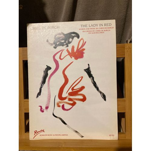 Chris De Burgh The Lady Is Red Partition Piano Accords Rondor Music 1986