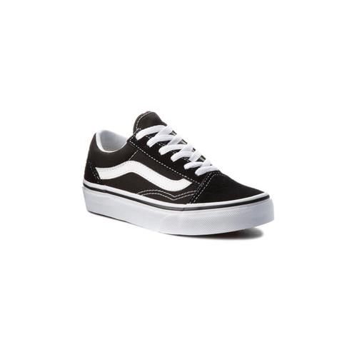 Vans Chaussures Basses A Lacet Pour Enfant Old Skool Noir 27 Rakuten