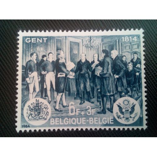 Timbre Belgique Yt 1286 Traité De Gand, Peinture De Sir Amedee Forestier 1964 ( 80505 )