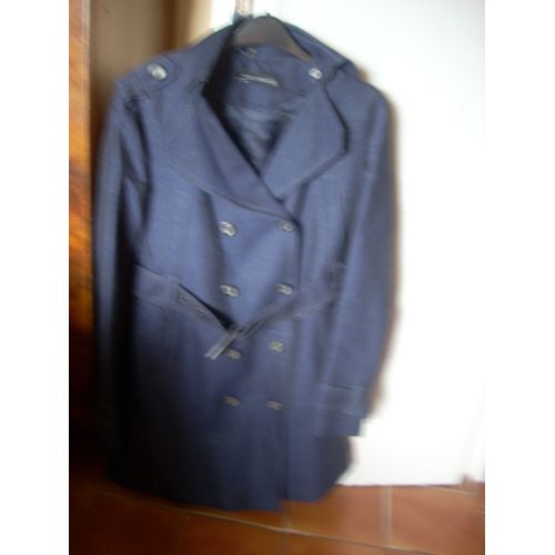 Manteau Col Amovible Zara Woman M.