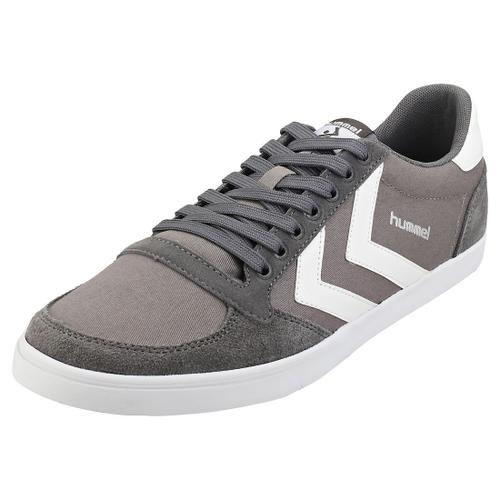 Hummel Slimmer Stadil Low Homme Baskets D contract Gris Blanc