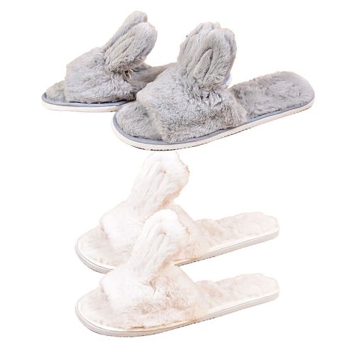 Pantoufles Pour Femme Casa Co Humoristique Confort Pack De 2 Lapins