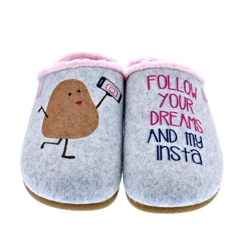 Potatoes Kontich Pantoufle Femme Gris