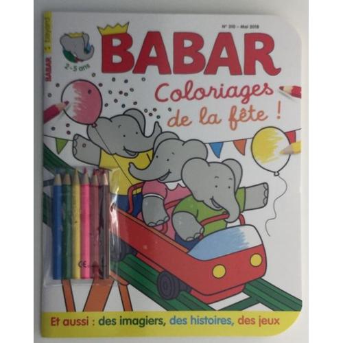 Babar 310 Coloriage De La Fete + Des Imagiers Des Histoires Des Jeux +Crayons De Couleurs