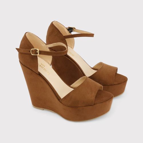 Sandales Plateforme Made In Italia Brun Femme