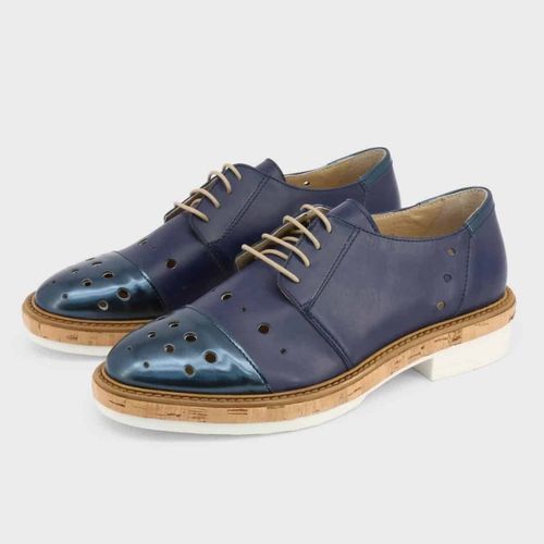 Chaussures Lacets Made In Italia Bleu Femme