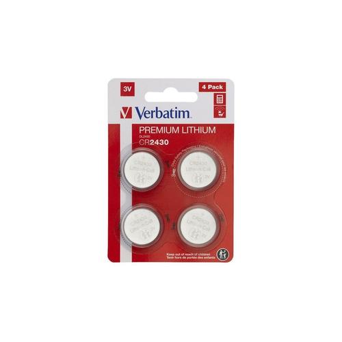 Pile Verbatim CR2430 - Pile au lithium 3V (pack de 4)