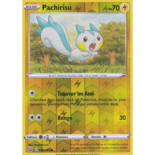 Carte Pokemon - Pachirisu - 049/163 - Reverse - Épée Et Bouclier 5 - Styles De Combat - Vf