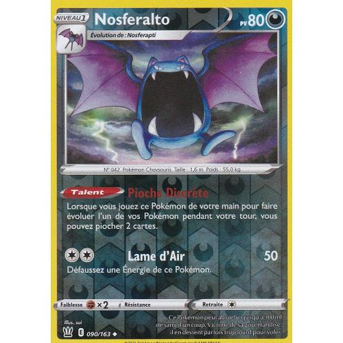 Carte Pokemon - Nosferalto - 090/163 - Reverse - Épée Et Bouclier 5 - Styles De Combat - Vf