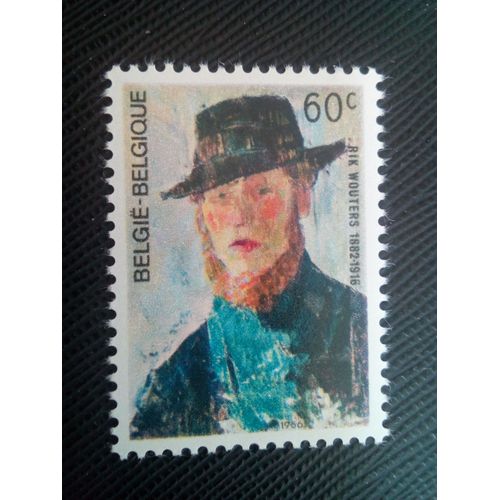 Timbre Belgique Yt 1384 50e Anniversaire De La Mort De Rik Wouters (1882-1916) 1966 ( 80505 )