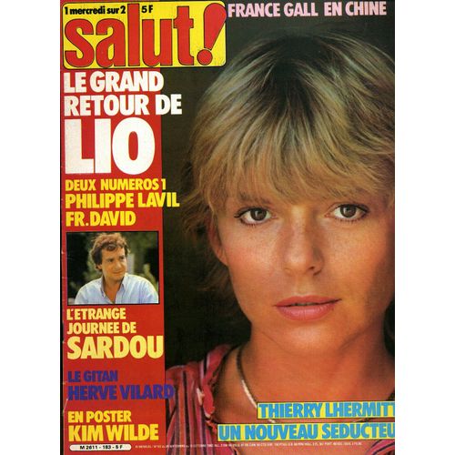 Salut 183 1982 Gall/Genesis/Babette/Peter Gabriel/Wilde/Vilard/Hugues Hamilton/Sardou/Lio/Lhermitte