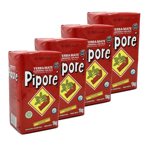 Lot 4x Yerba Maté - Piporé - Paquet 1kg