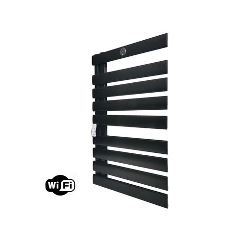 Radiateur s?che-serviettes 425 W noir avec contr?le WIFI