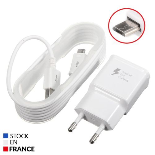 Pack Chargeur + Câble Pour Sfr Starxtrem 5 Fast Charger Ultra-Puissant Et Rapide Nouvelle Generation 3a Avec Cable Micro Usb