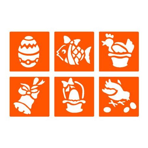 Pochoirs Spécial Pâques 6 Pièces