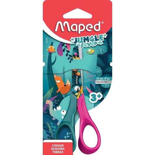 Maped Ciseaux Jungle Fever Vivo 12cm Bouts Ronds Assortis