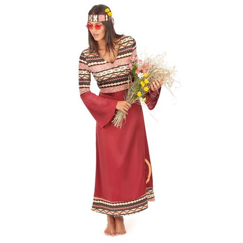 Déguisement Hippie Bordeaux Femme - Taille: M