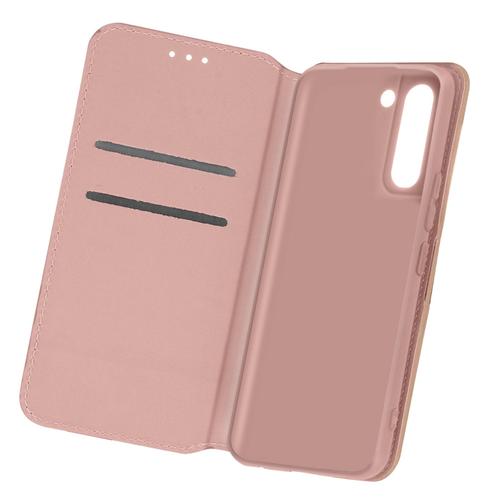 Housse Galaxy S21 Plus Étui Folio Portefeuille Fonction Support Rose Champagne