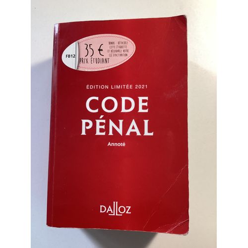Code Pénal 2021 Dalloz