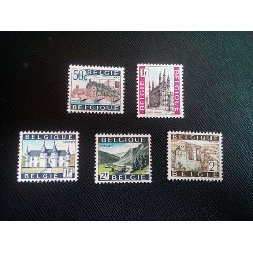 Timbre Belgique Yt 1352 - 97 - 1423 - 80 - 1504 Emission Touristique 1965/66/87/68/69 ( 80505 )