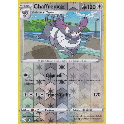 Carte Pokemon - Chaffreux - 116/163 - Reverse - Épée Et Bouclier 5 - Styles De Combat - Eb5 - Vf