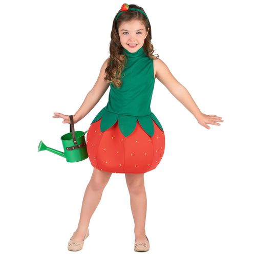 Déguisement Robe Fraise Fille - Taille: 3 - 4 Ans (Xs)