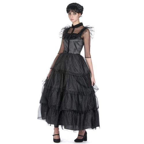 Déguisement Robe De Bal Gothique Noire Femme - Taille: Xxs