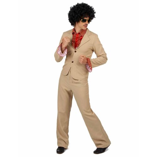 Déguisement Disco Beige À Froufrous Homme - Taille: Xl