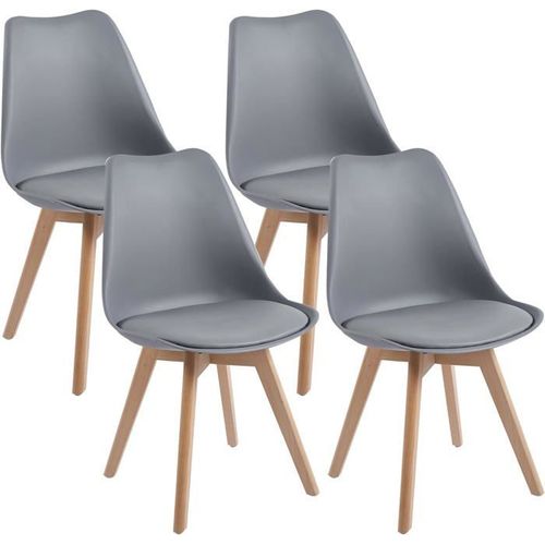 Dewinner Chaises Salle À Manger Scandinaves Lot De 4 Gris